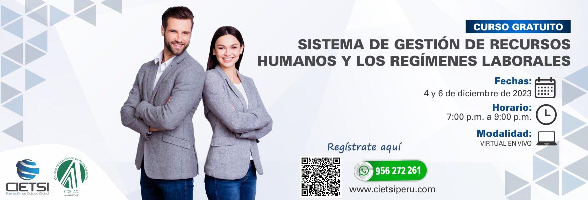 curso especializado sistema de gestiOn de recursos humanos y los regImenes laborales 2023